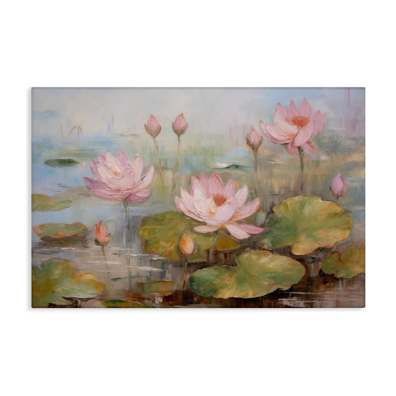 Stupell Industries Water Lilies in Spring Canvas Wall Art Design by LSR Design Studio